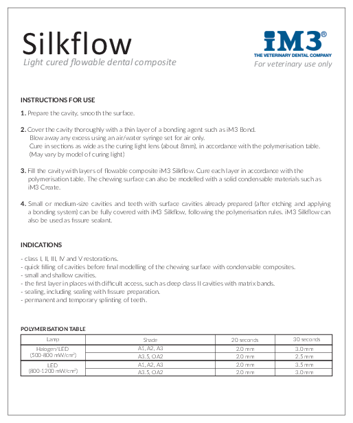 

Silkflow iM3 instructions

