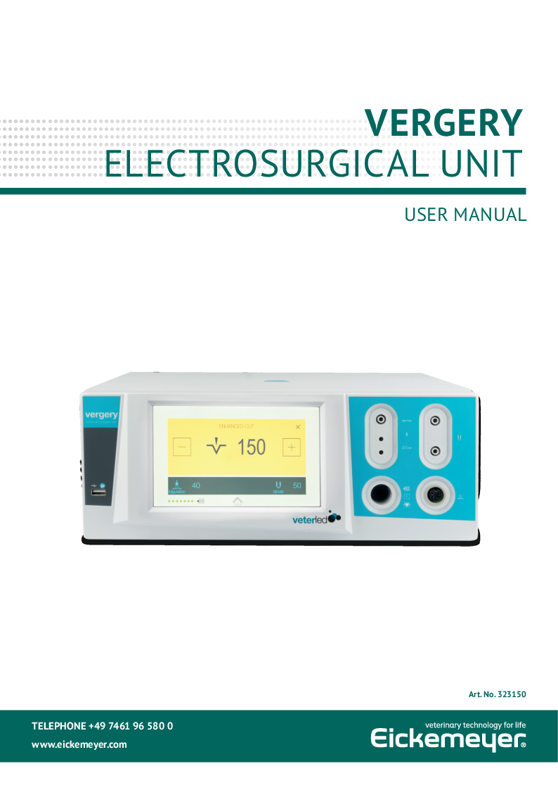 

Elektrokirurgiapparat Vergery Manual (Engelsk)

