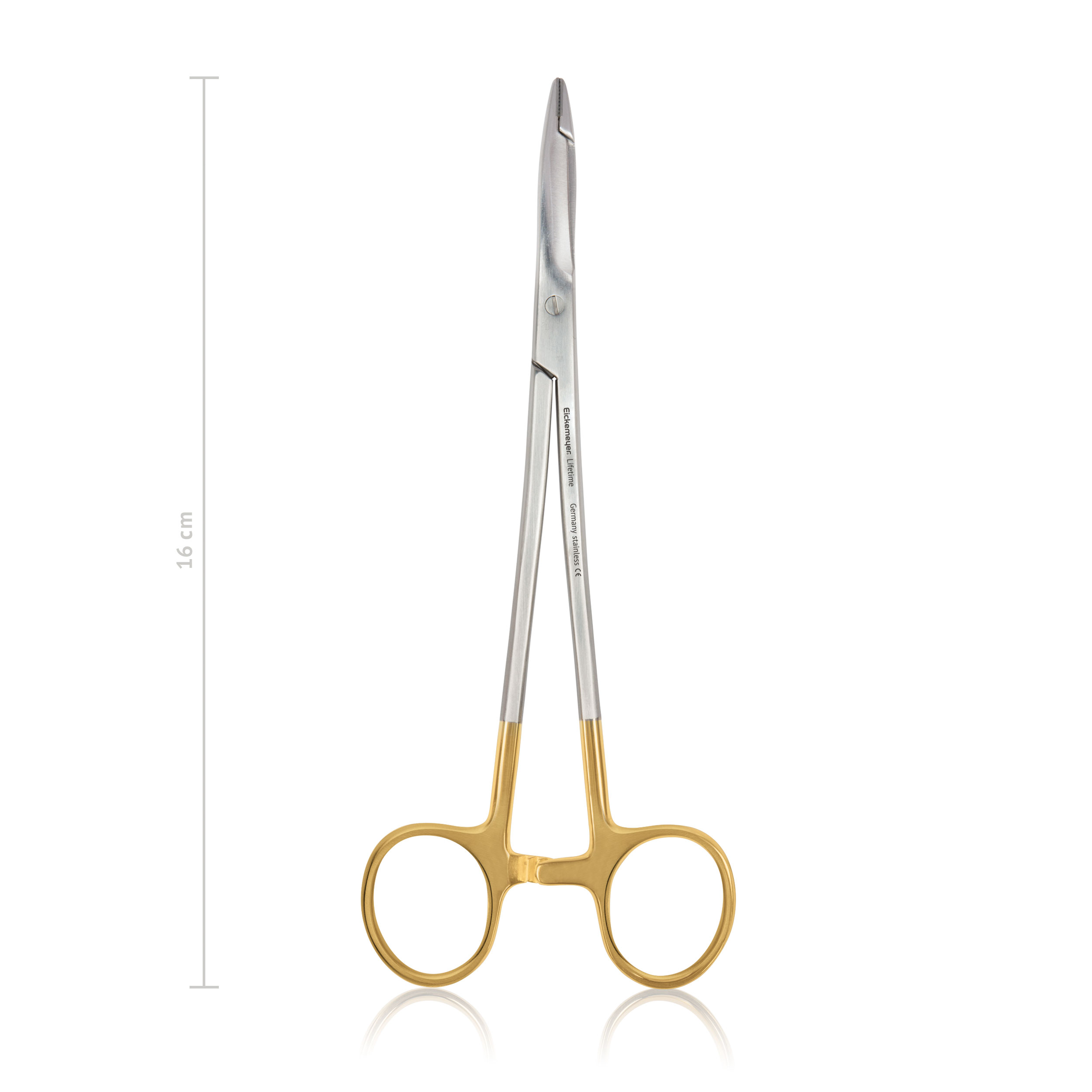 Olsen-Hegar nåleholder med saks (TC), 16 cm