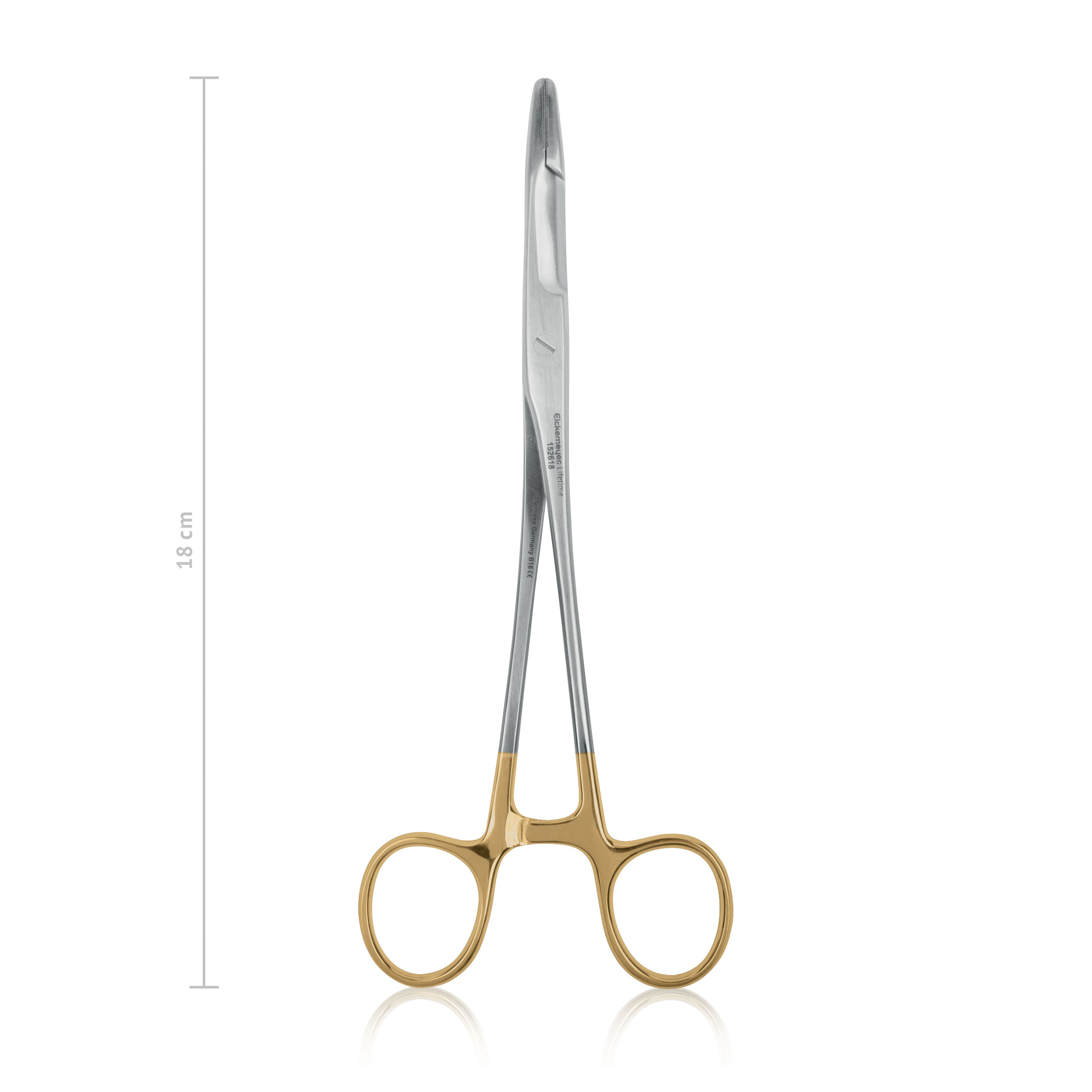 Olsen-Hegar nåleholder med saks (TC), 18 cm