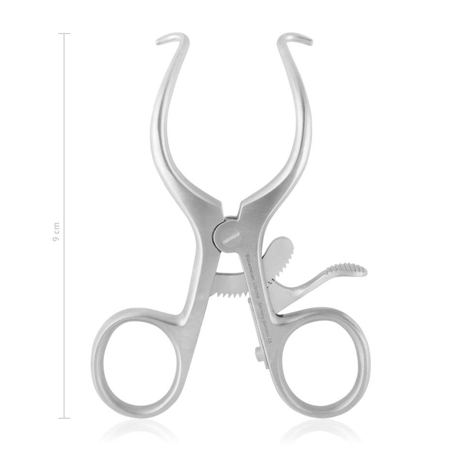 Gelpi retraktor, 9 cm med stumpe ender
