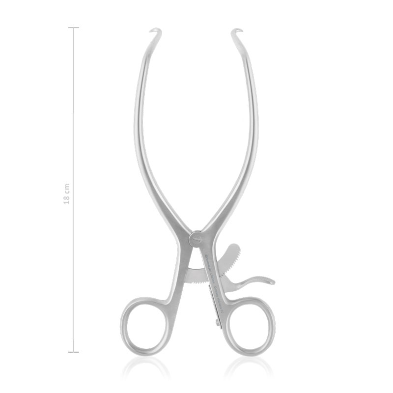 Gelpi retraktor, 18 cm med spidse ender
