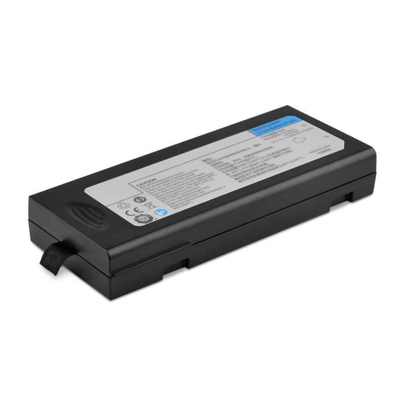 Sort batteri til Mindray Lifevet monitor. Batteriet ses på en hvid baggrund